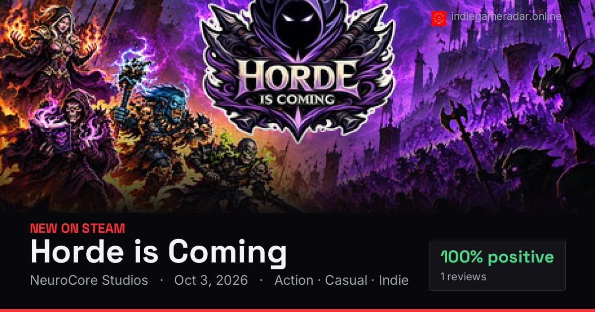 Share card for Horde is Coming