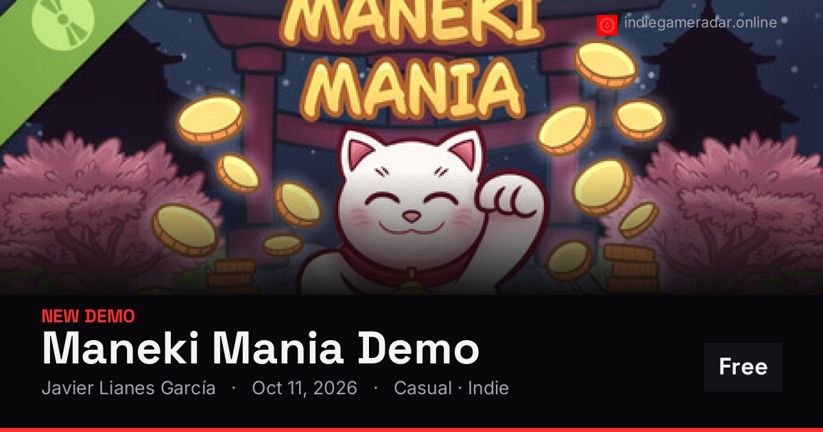 Share card for Maneki Mania Demo