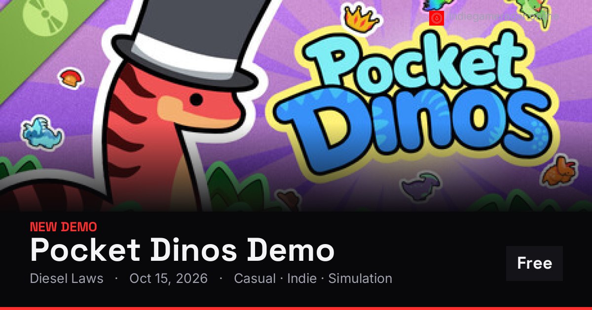 Share card for Pocket Dinos Demo