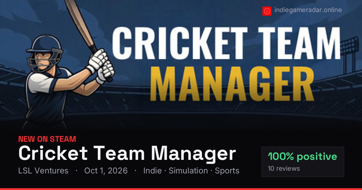Share card for Cricket Team Manager
