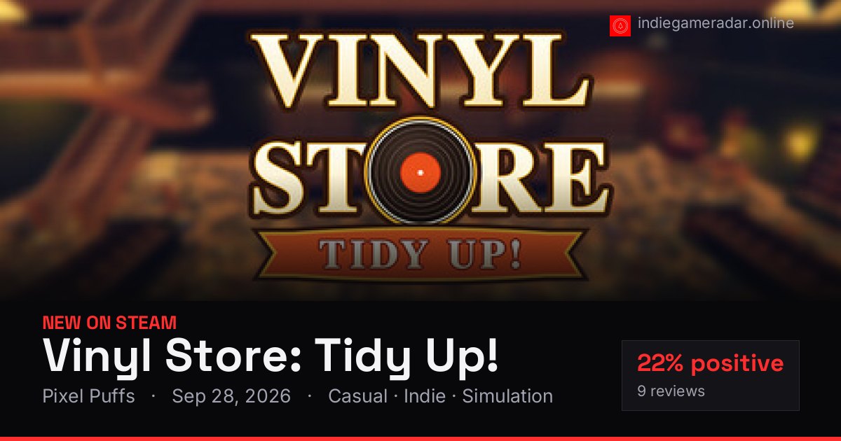 Share card for Vinyl Store: Tidy Up!
