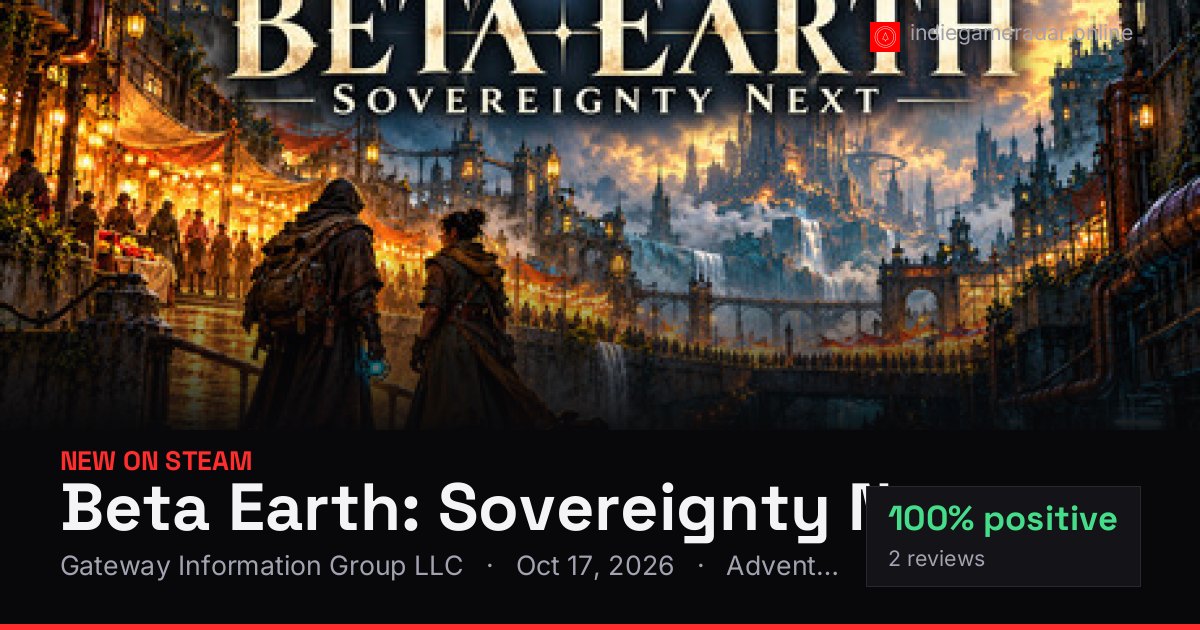 Share card for Beta Earth: Sovereignty Next