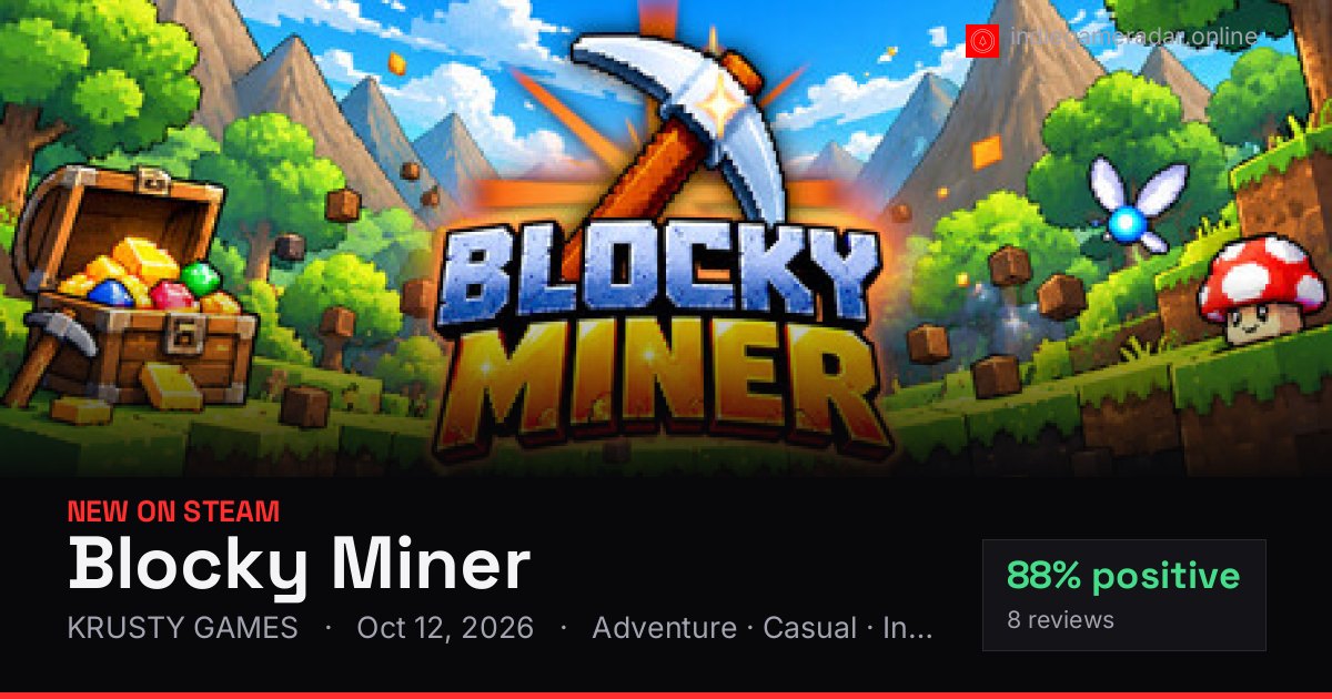 Share card for Blocky Miner