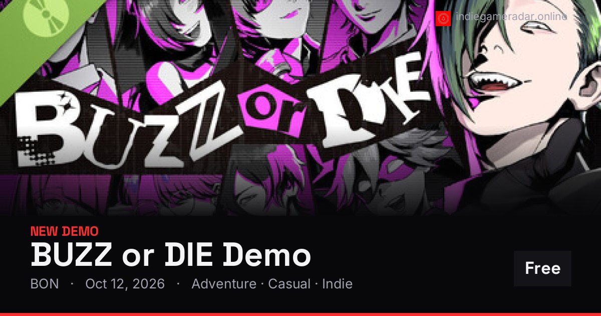 Share card for BUZZ or DIE Demo