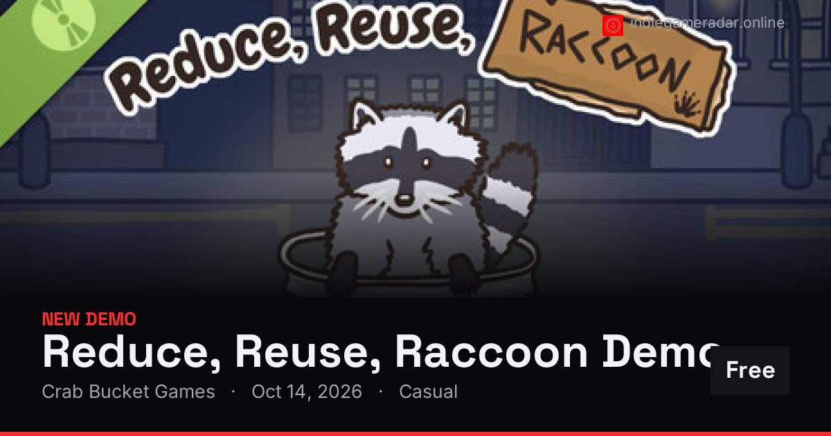 Share card for Reduce, Reuse, Raccoon Demo