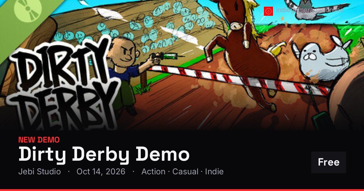 Share card for Dirty Derby Demo