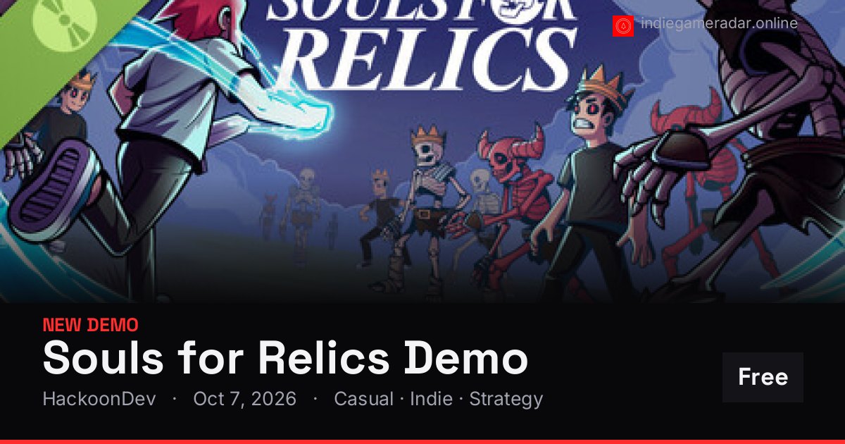 Share card for Souls for Relics Demo