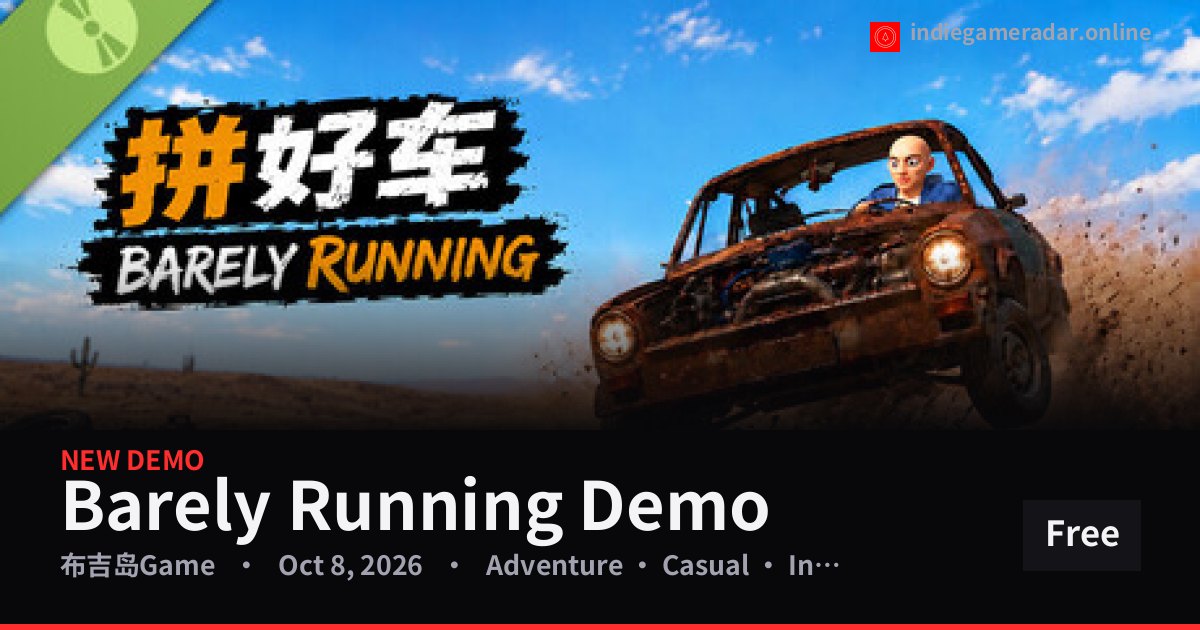 Share card for Barely Running Demo