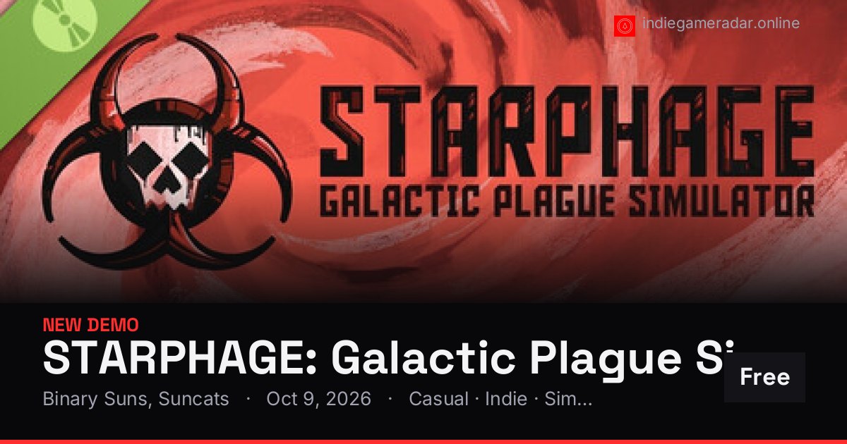 Share card for STARPHAGE: Galactic Plague Simulator Demo