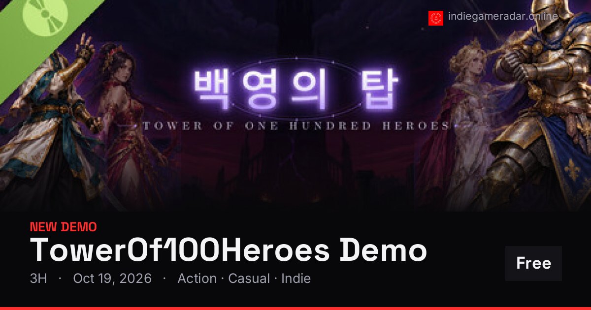 Share card for TowerOf100Heroes Demo