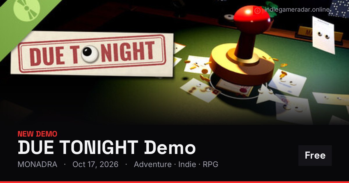 Share card for DUE TONIGHT Demo