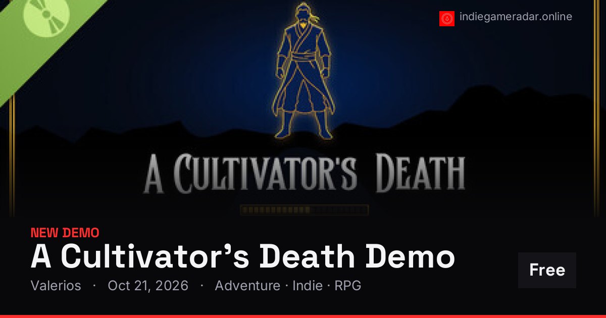 Share card for A Cultivator's Death Demo