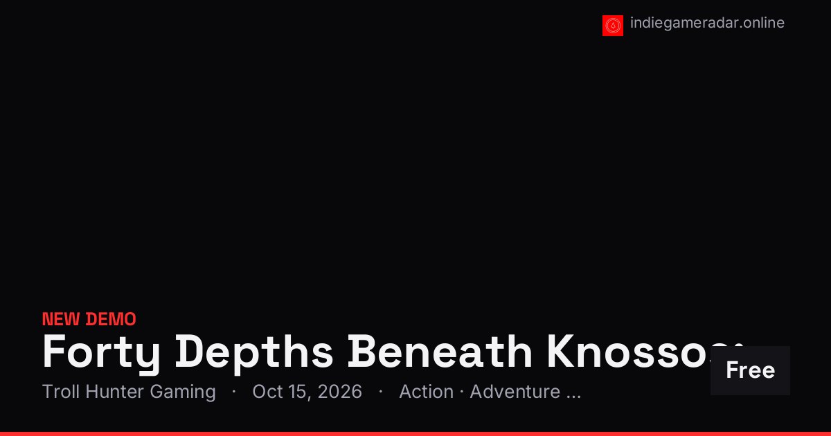 Share card for Forty Depths Beneath Knossos: The Minotaur's Maze Demo