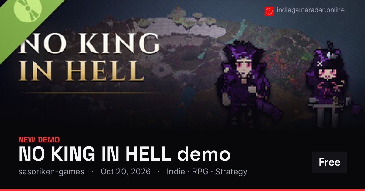 Share card for NO KING IN HELL demo