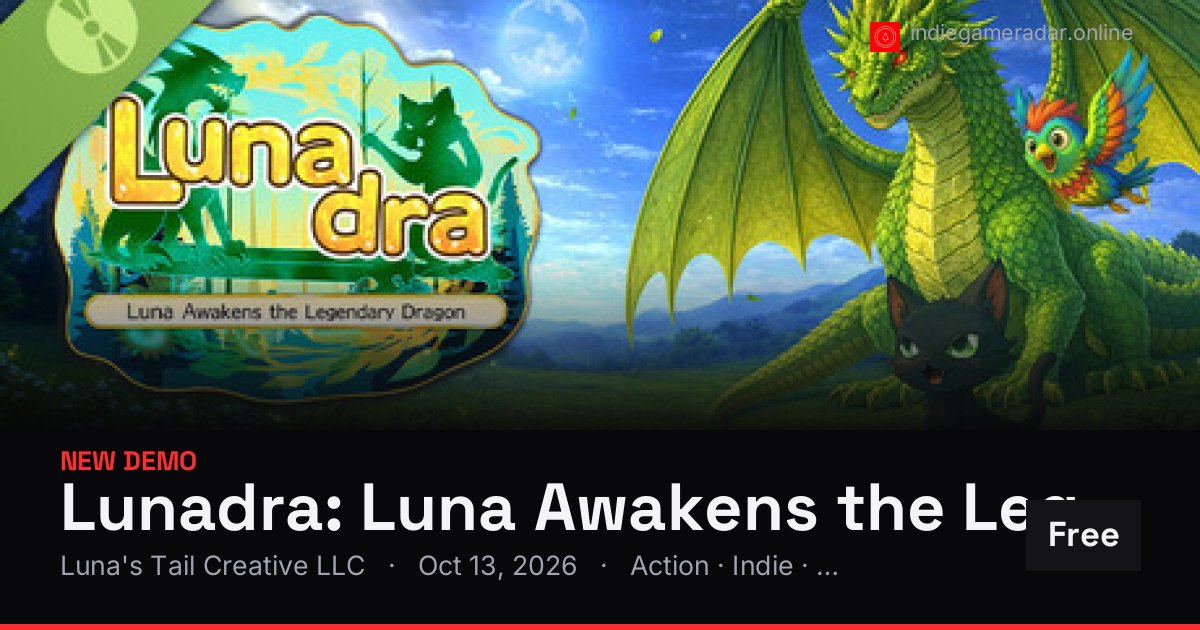 Share card for Lunadra: Luna Awakens the Legendary Dragon Demo