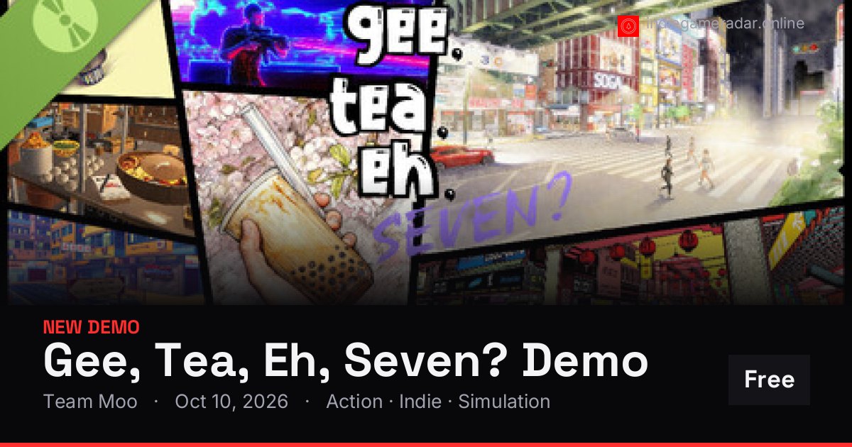 Share card for Gee, Tea, Eh, Seven? Demo