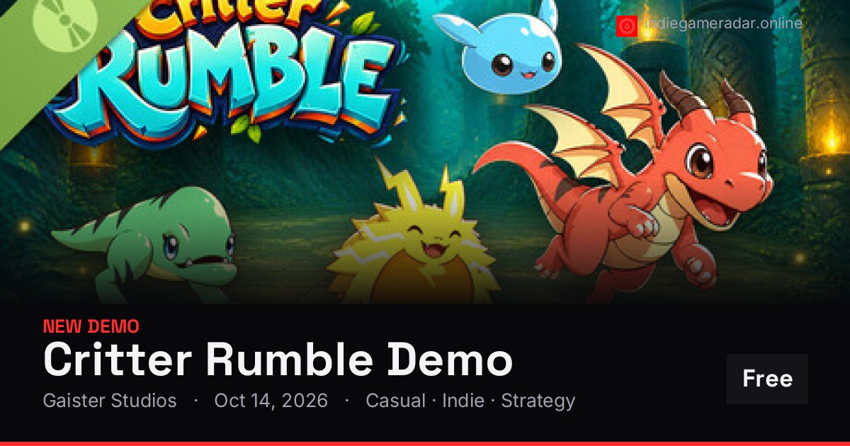 Share card for Critter Rumble Demo