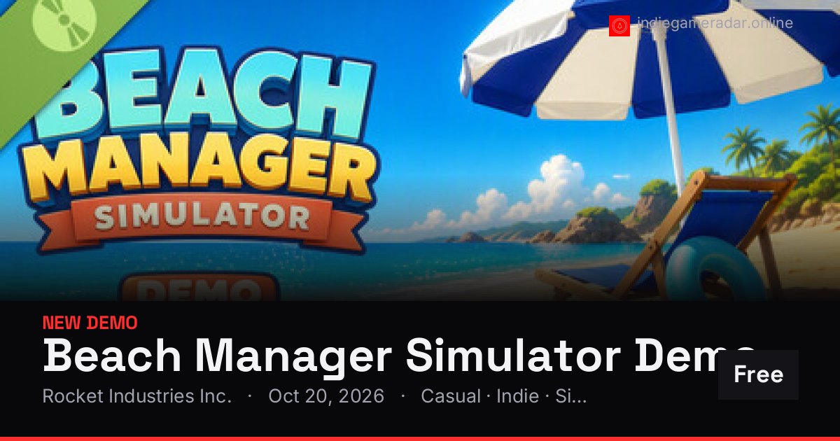 Share card for Beach Manager Simulator Demo