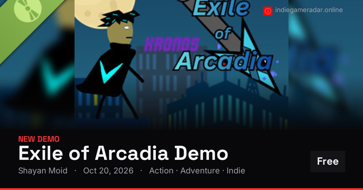 Share card for Exile of Arcadia Demo